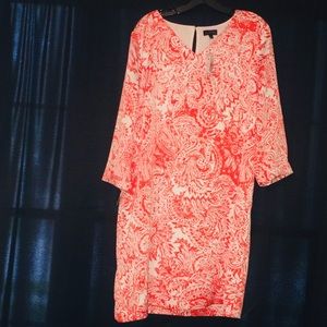 NWT The Limited Orange & White Dress